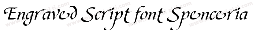 Engraved Script font Spencerian Scr字体转换